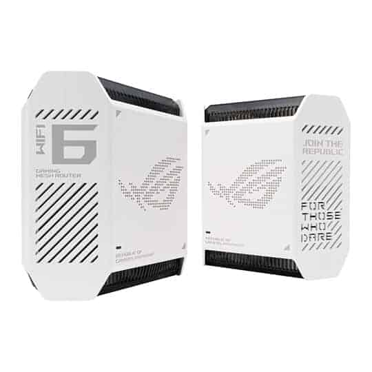 ASUS ROG Rapture Tri-Band GT6 AiMesh Ready White Gaming Router - 2 Pack